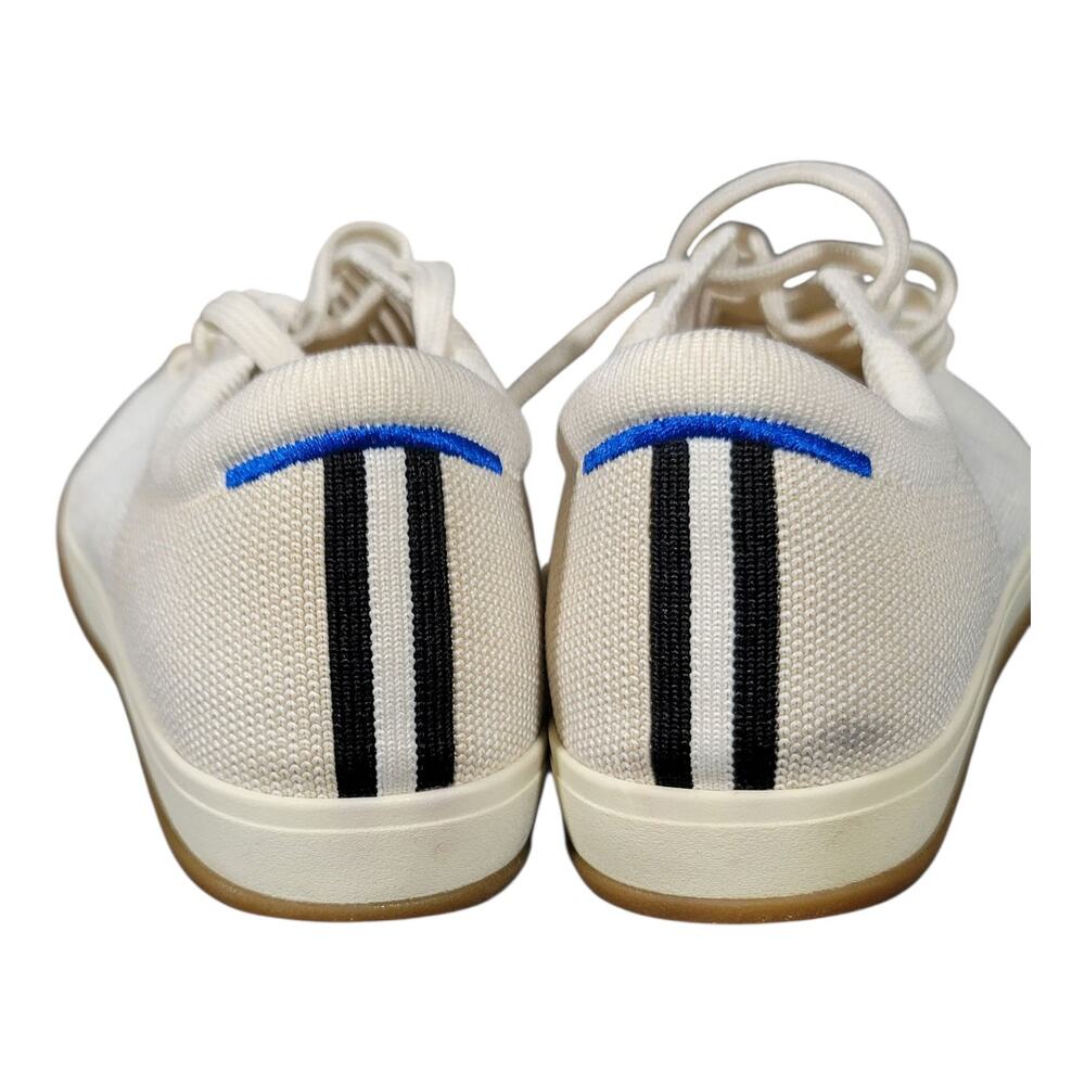 Rothy's White Canvas Lace-Up Sneakers with Tan Gum Sole - Picture 6 of 10